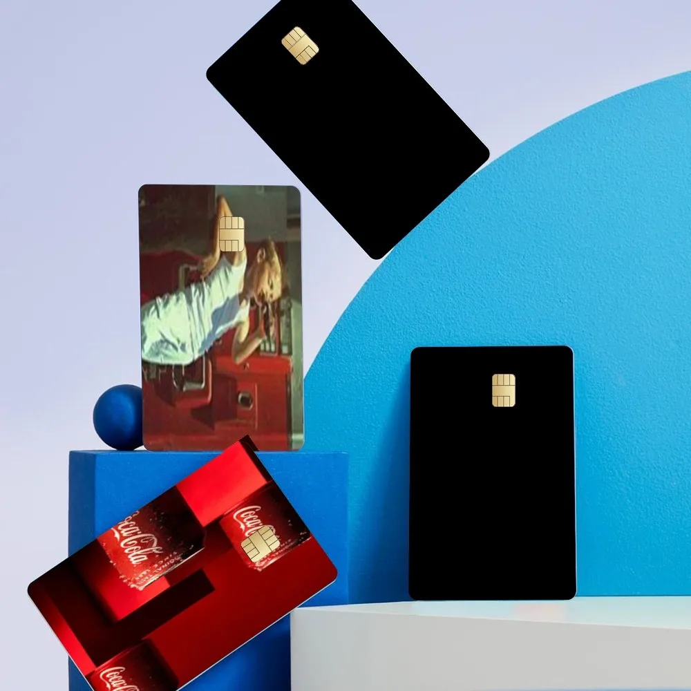 

C-Coca-Cola Anmie Sticker Film Skin Cover For Credit Card Debit Bank Card Front