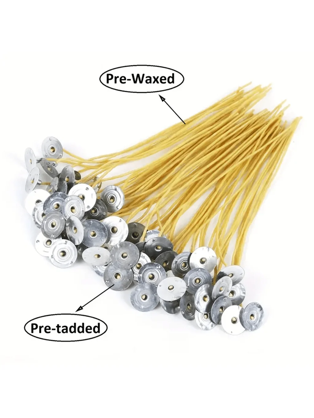 100 6-Zoll vorgewachste Bienenwachs- und Hanfdochte, langsame Brennzeit, 2 mm Durchmesser - Perfekt für die DIY-Kerzenherstellung. – Detail 2