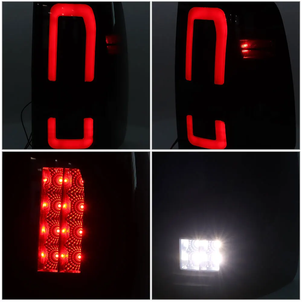 

LH+RH Side Tail Lights Black Brake For Dodge Ram 1500 09-18 Ram 2500/3500 10-18