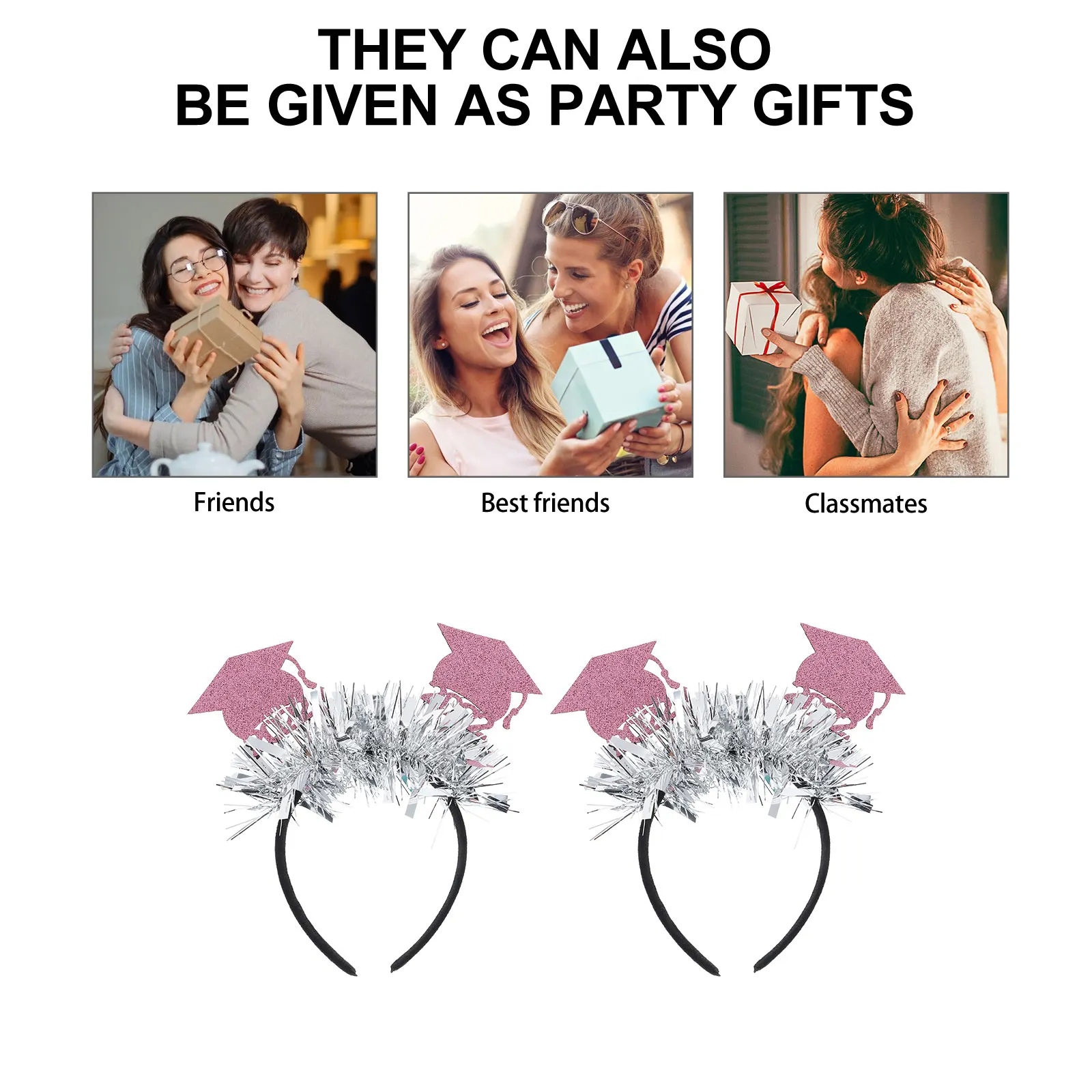 

2pcs Digital Headband Graduation Party Decor Fixed Non-Slip Graduation Hairband For Women Masquerade Cosplay Event Hair