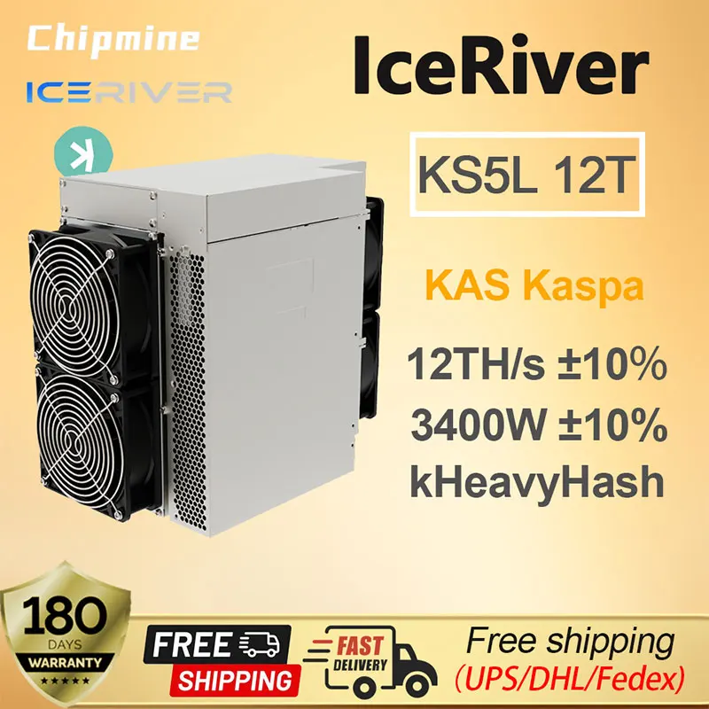 

IceRiver KAS KS0 Ultra KS5L KS5M 12T 15T мощный алгоритм kHeavyHash мощностью 3400 Вт, машина для майнинга Kaspa для криптовалюты с блоком питания