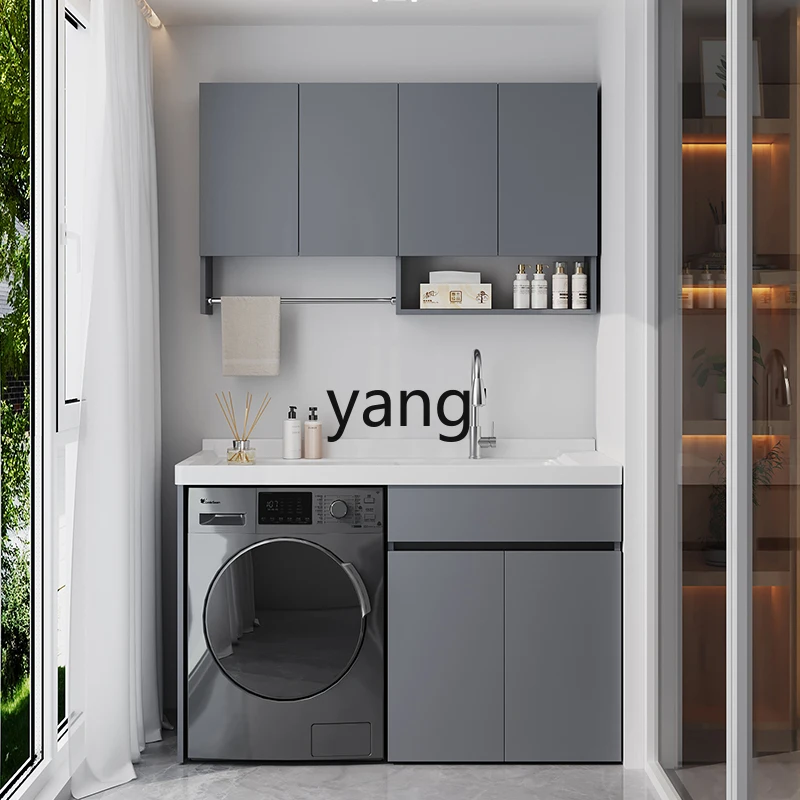 CX Honeycomb Aluminum Washing Machine Cabinet Balcony without Washboard Laundry Tub Slot Integrated Inter-Platform Basin