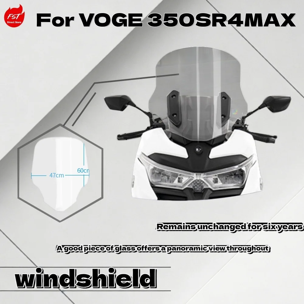 

For VOGE 350SR4MAX Motorcycle Modified Windshield Front Wind Deflector Rain Shield Accessories