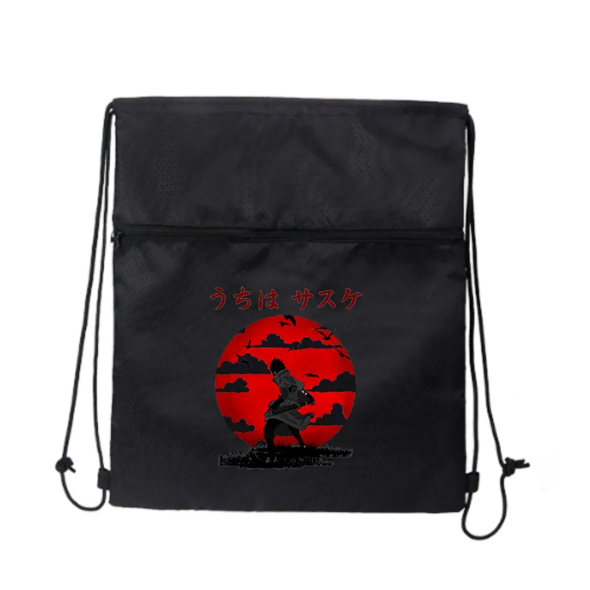 

Черная велосипедная сумка Samurai Sunset Art на молнии на шнурке: компактная для велосипедных предметов первой необходимости