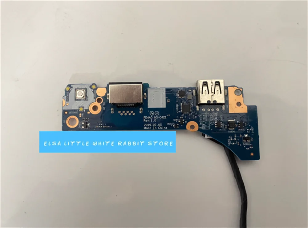 

FOR ThinkPad E14 USB WLAN ETHERNET POWER BUTTON BAORD W CABLE NS-C421 5C50S73034