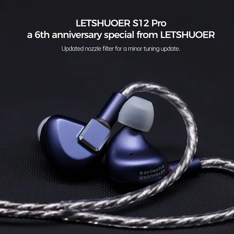 LETSHUOER S12 Pro Hi-Fi écouteurs 14.8mm planaire détachable argent plaqué câble en cuivre monocristallin prises échangeables