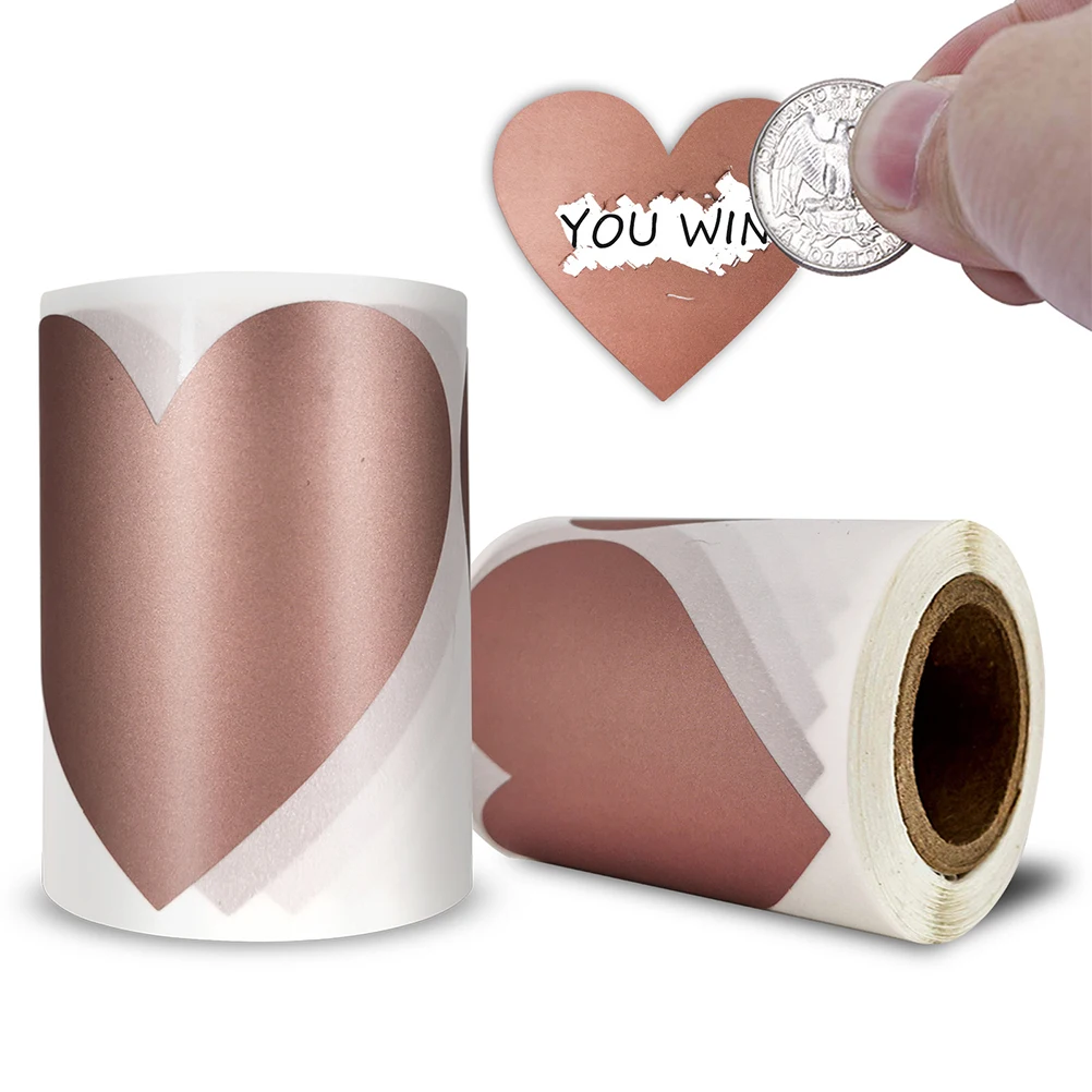 

1 рулон, скретч-наклейка «Любовь», креативные клейкие наклейки «сделай сам», этикетка из розового золота для украшения подарка на вечеринку, этикетка с царапинами