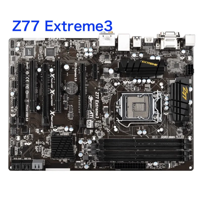 

For Asrock Z77 Extreme3 Motherboard 32GB LGA 1155 DDR3 ATX Mainboard 100% Tested OK Fully Work Free Shipping