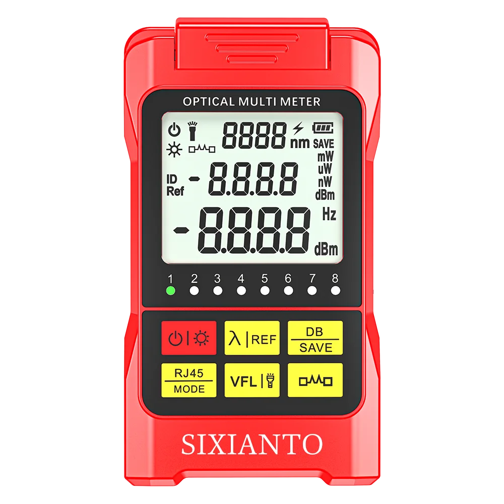 SIXIANTO Mini Optical Power Meter All-in-one Unit with RJ45, Rechargeable Option, (-70)-(+10)dBm With a Line Finder