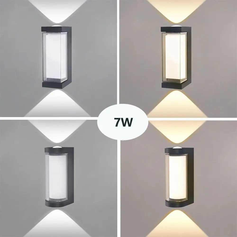 

Waterproof Design LED Wall Light Modern Style Energy Saving Outdoor Wall Lamp Up Down Glow Warm/White Light Garden Sconce Lights