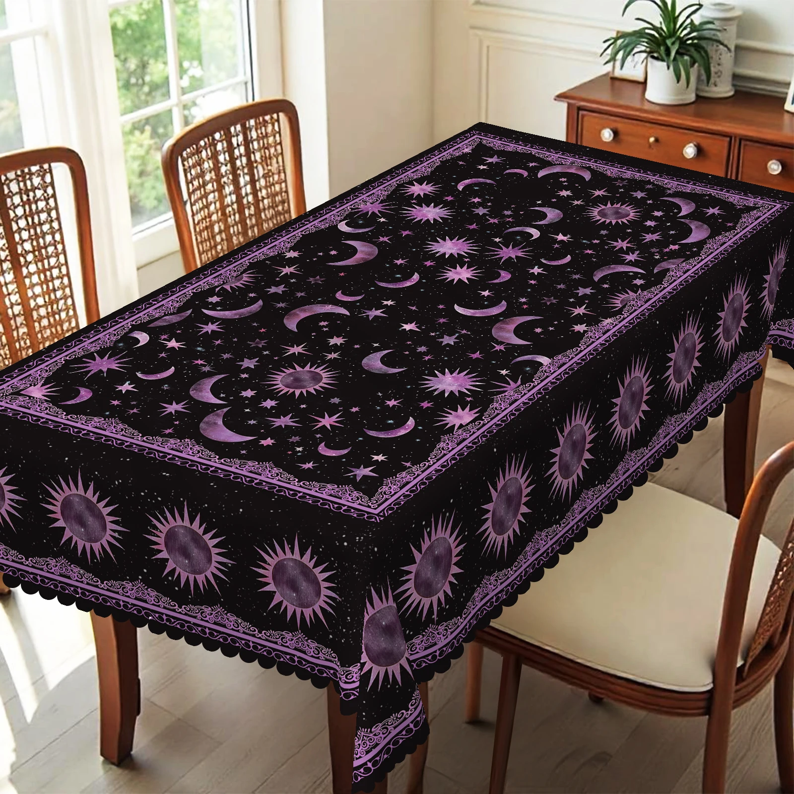 Desk Setup Background - 1 pièce de nappe ronde sur