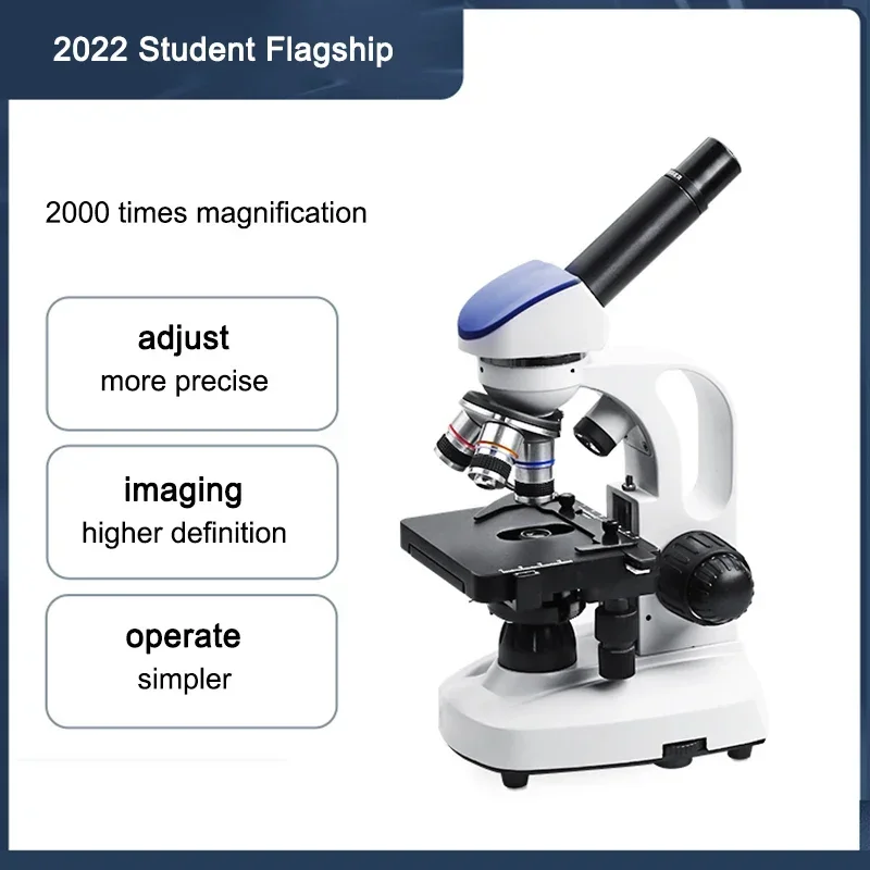 Optical microscope, professional-grade high-definition desktop magnifying glass for elementary and middle school students.