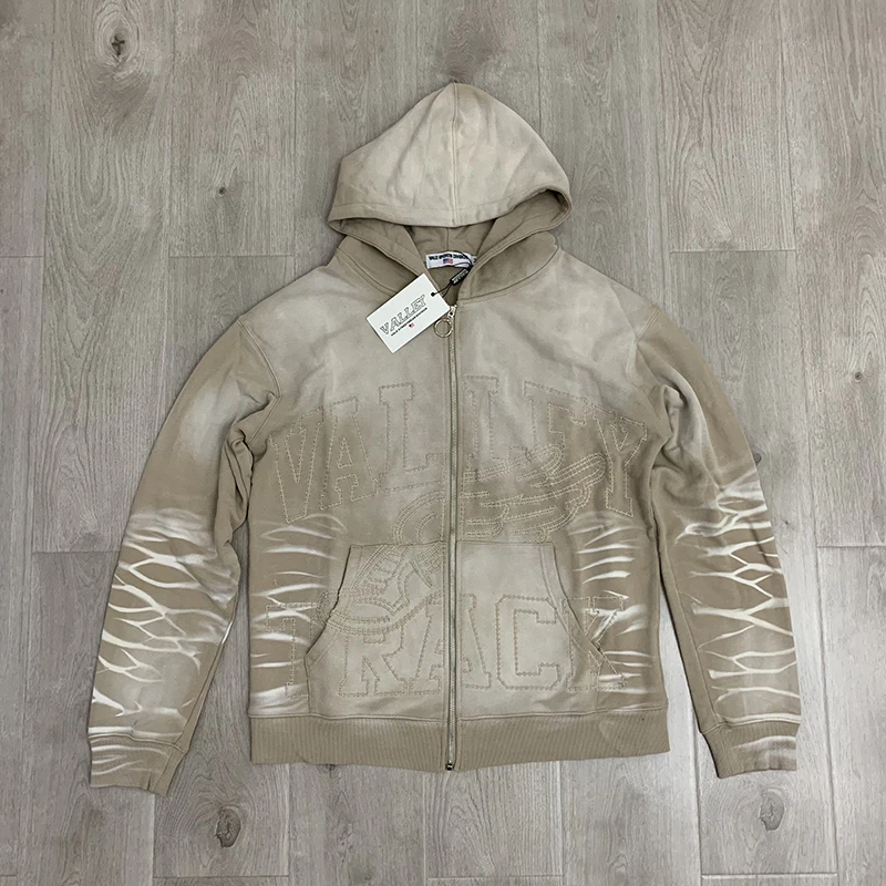 المتضخم نوعية جيدة VALE الأزياء مقنعين الستر الرجال النساء غسلها الأسود العنكبوت ويب الطباعة وادي الرمز البريدي هوديي