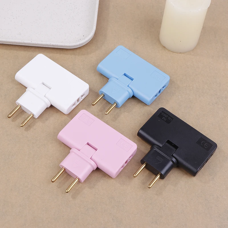 1PC EU Plug 180 Degree Rotatable Socket Converter 3 In 1 US Extension Plug Multi-Plug Mini Slim Wireless Outlet Adapter Sockets