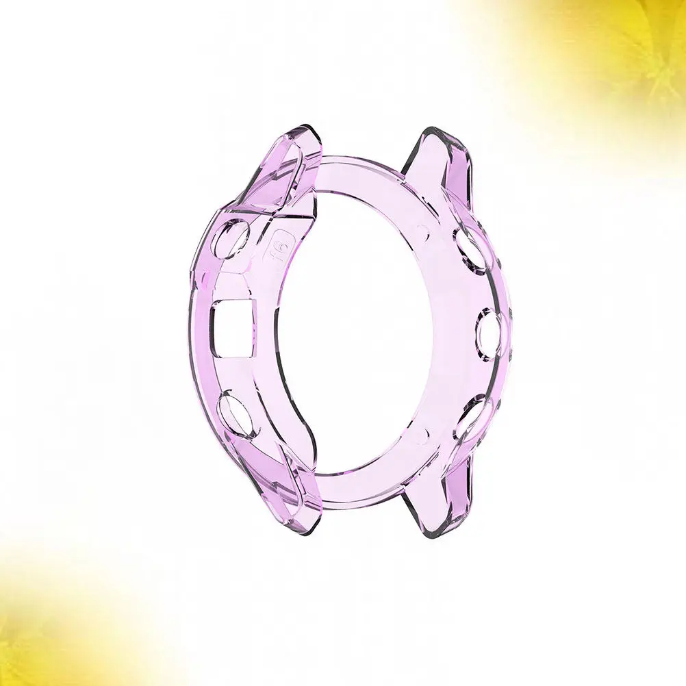 

Watch Protective Case Tpu Cover Transparent Purple Full Front Protection for 6X 6X Pro Scratch Drop Dirt Resistant