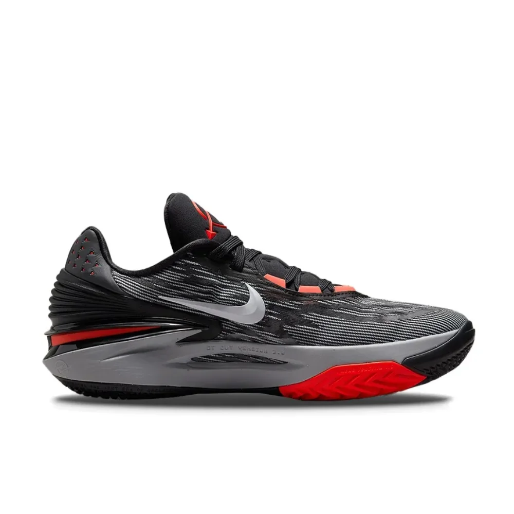 Nike new listing Air Zoom G.T. Cut 2 Men's Low Top Basketball Shoes Shock Absorbing Anti slip Sneakers Black and Red Colorway