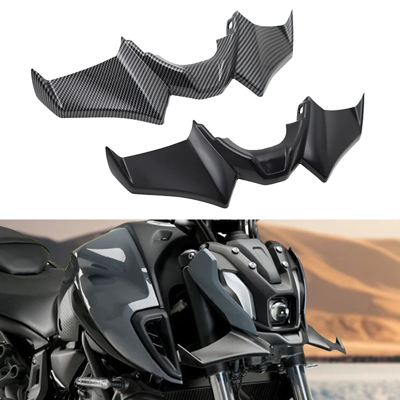 For YAMAHA MT07 MT-07 SP MT 07 2021 2022 2023 2024 Motorcycle Sport Downforce Naked Front Spoilers Aerodynamic Wing Deflector