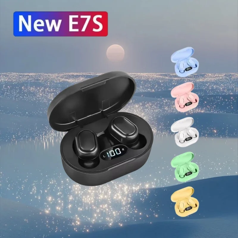 E7S TWS سماعات بلوتوث سماعات لاسلكية للحد من الضوضاء HiFi سماعات أذن استريو تعمل باللمس سماعة رأس لهاتف Xiaomi iPhone