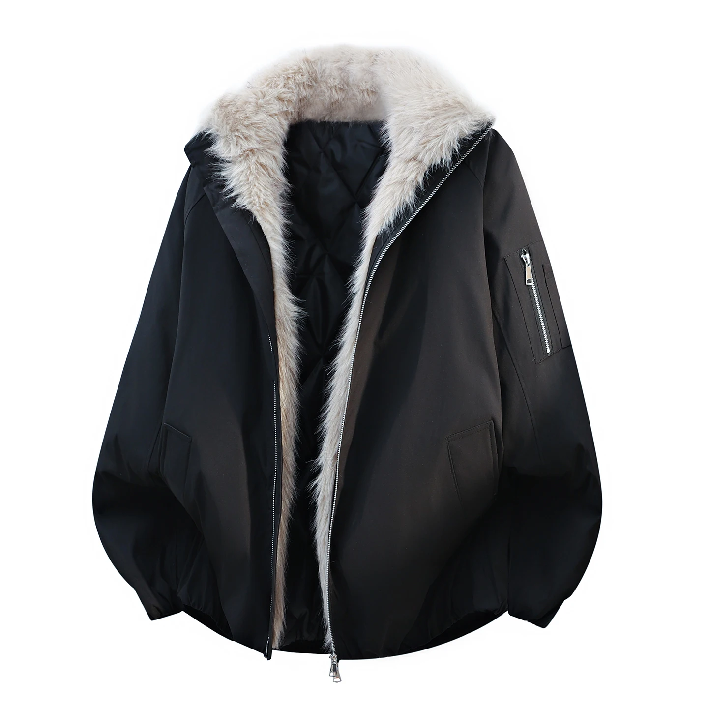 

Мужская утепленная хлопковая куртка: новая зимняя модель, повседневная, модная, премиум-класса, с внутренним флисовым воротником, мужское пальто