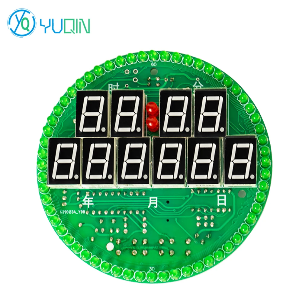 LED Rotating Perpetual Calendar Electronic Alarm Clock DIY Kit Learning to Solder Circuit Boards and Assemble Spare Parts