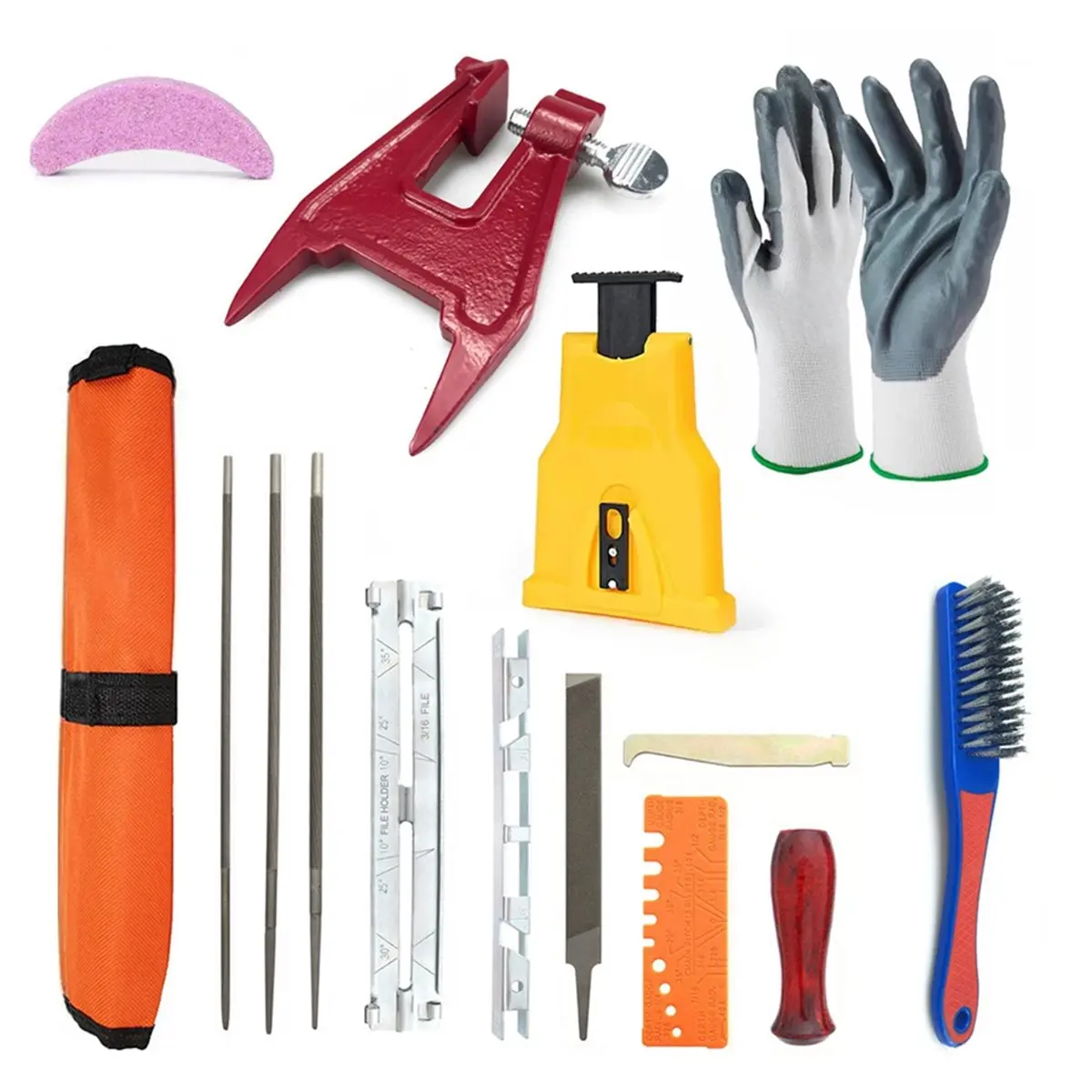 New Arrival@@ Fashion  Logging Saw Maintenance Tool, Garden Tool Combination Set, Logging Saw Oil, Chainsaw Chain, Chainsaw Gri