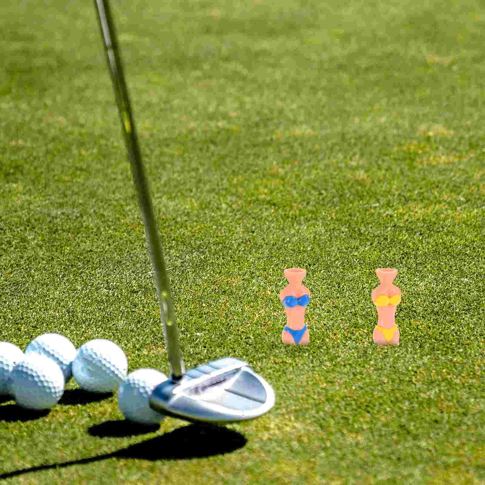 Golfs Tees Golfs Pegs Stands Golfing Spikes Professional Golfs Tees Plastic Holders Bikini Woman Training Golfing Supplies