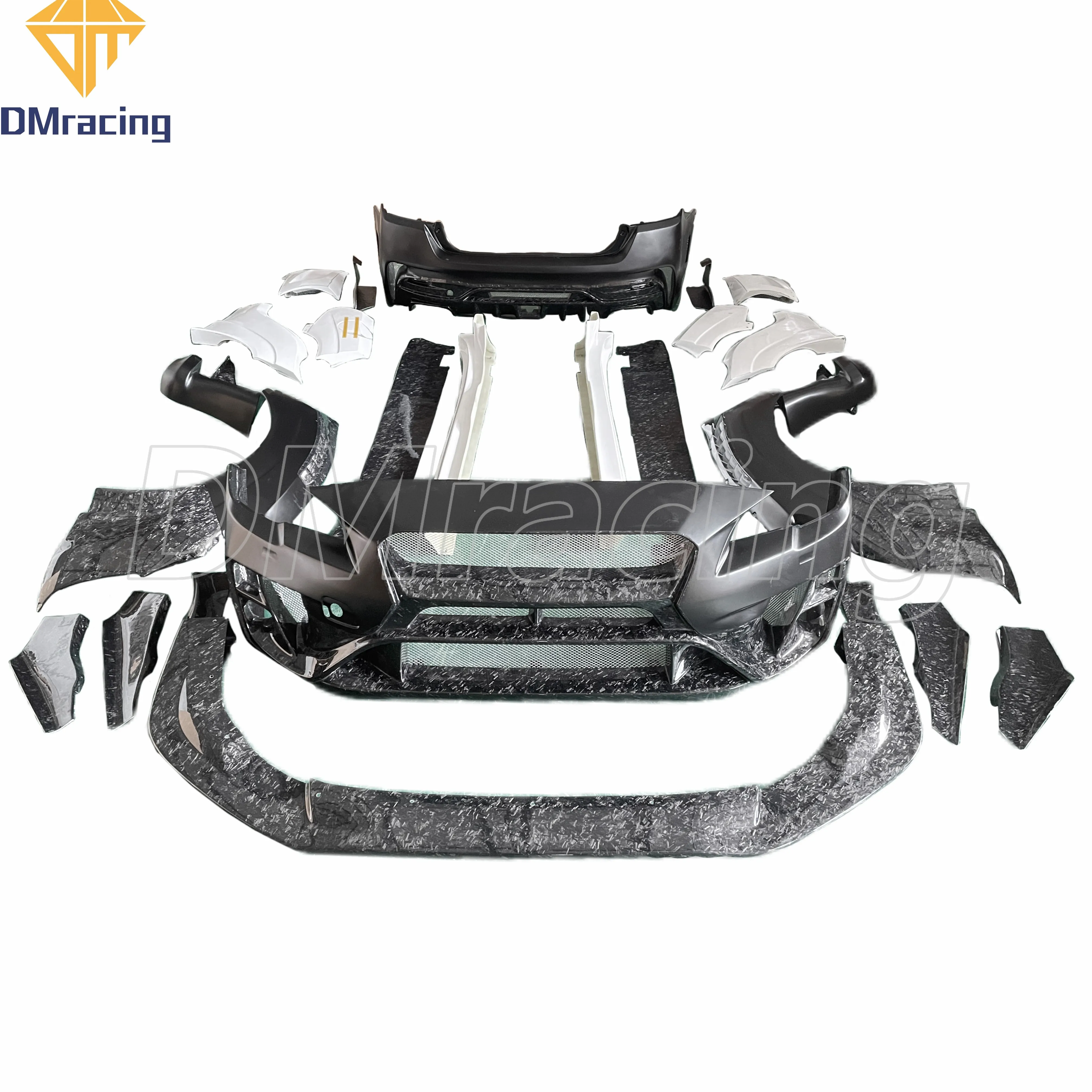VARI VRS STYLE HALF FORGED CARBON FIBER WIDE FRONT BUMPER BODY KIT for SUBARU IMPREZA 11 VAB STI 2015-2018