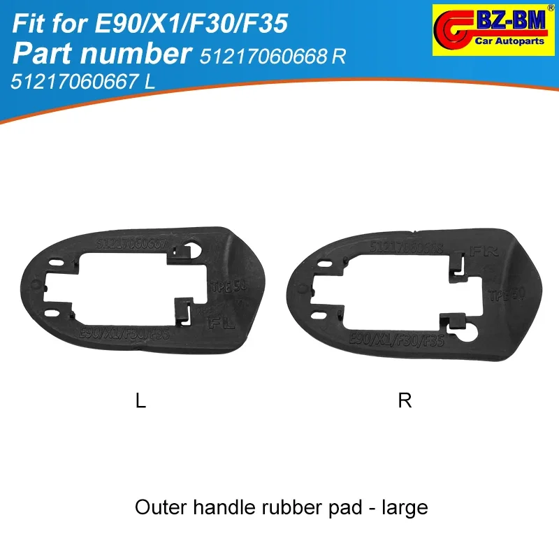 

Car Exterior Outside Door Handle Rubber Cover Big Gasket Trim Pad for BMW 2 3 1 4 series E90/X1/F30/F35 51217060668 51217060667