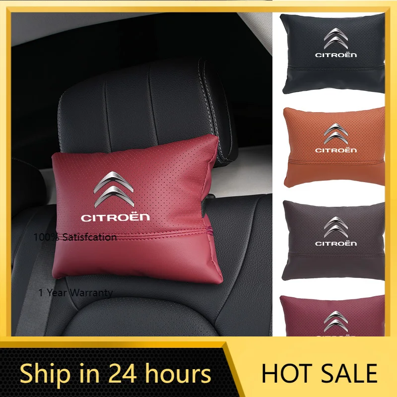 

Новая подушка-подголовник из кожи для автомобиля, аксессуар для защиты шеи, для Citroen C4, C3, C5, C1, C2, VTS, Berlingo