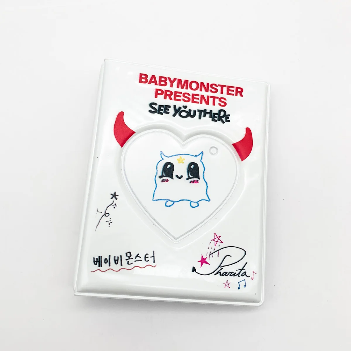 KPOP BABYMONSTER Cute Cartoon Card Binders ASA Ahyeon Ruka Rami Photocards Holder Protective 16P Cards Album Fans Collectibles