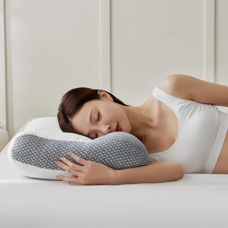 New Style Japanese Orthopedic Reverse Traction Cervical Pillow Home Use Neck Protection Pillow Core Sleep Support Pillow for Bul