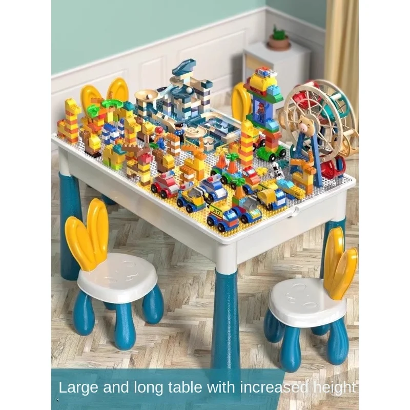 

Building block table Multifunctional children's large game Large particle puzzle assembled toys Boys and girls