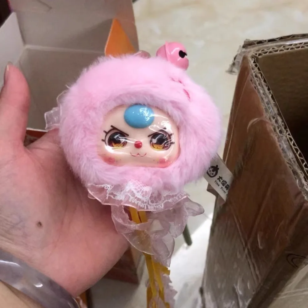 Bebê três gatos provocando vara série caixa cega de pelúcia na moda portátil aleatório bonito caixa misteriosa gato brinquedo para animais de estimação presente surpresa