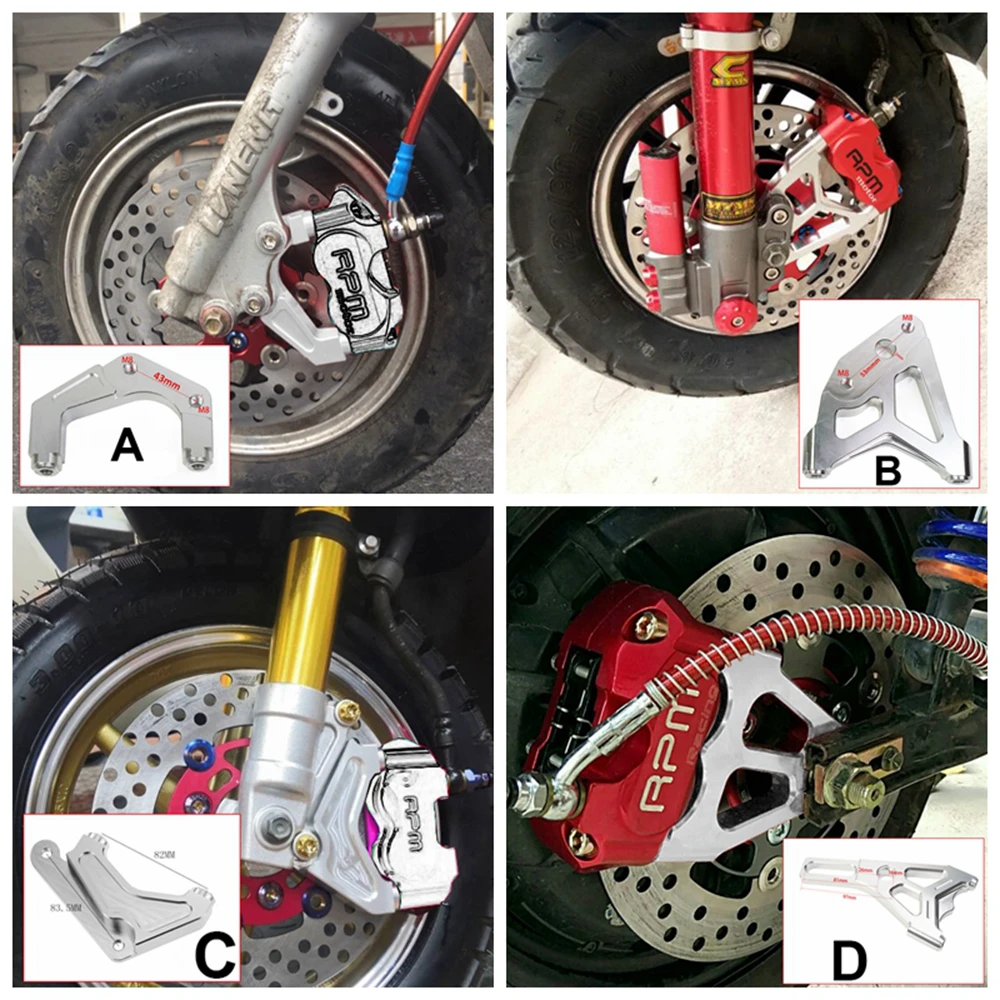 Motorcycle modification electric motorcycle four piston brake calipers pump RPM 200 220 for WISP RSZ Turtle King small radiation