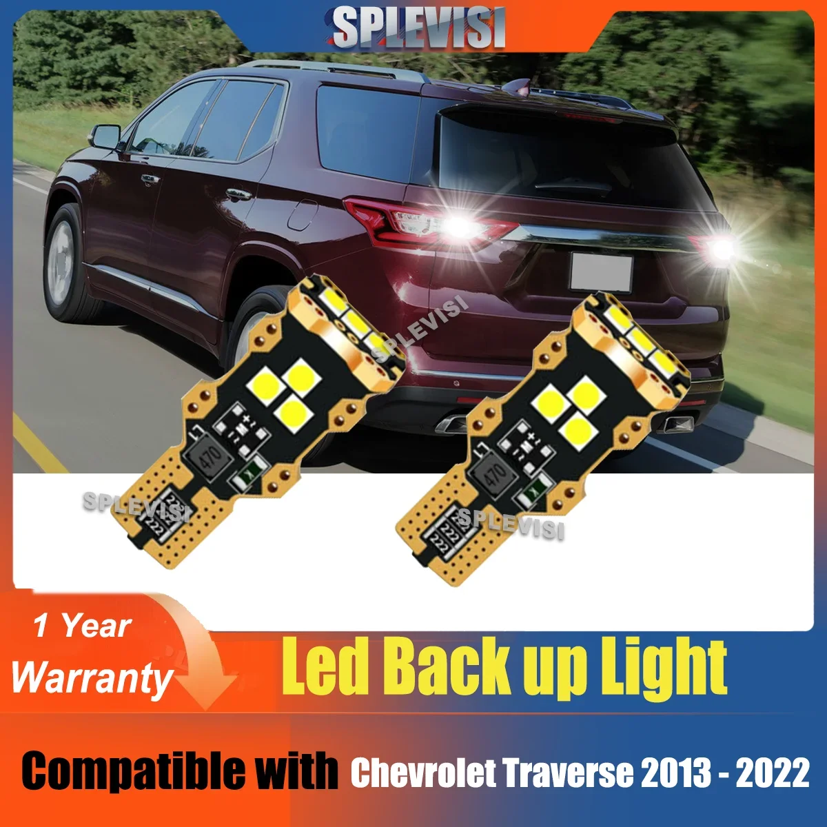 SMD 3030 LED Reverse Lamp Accessories Backup Light 12V For Chevrolet Traverse 2013 2014 2015 2016 2017 2018 2019 2020 2021 2022