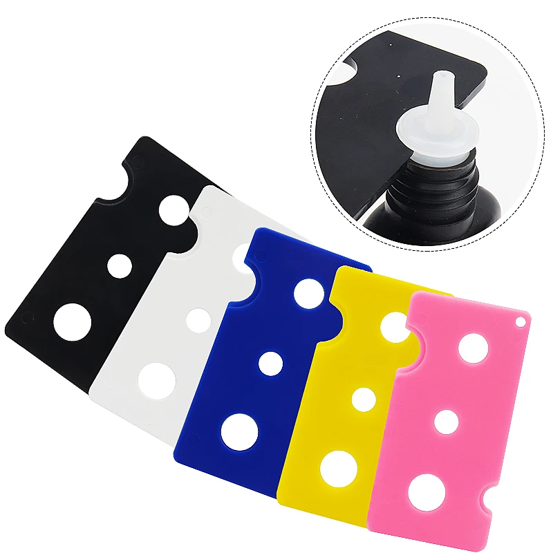 5pcs Plastic Eyelash Glue Bottle Opener Lash Adhesive Nozzle Unclog Tool Lash Salon Accessory Glue Bottle Cap Piercing