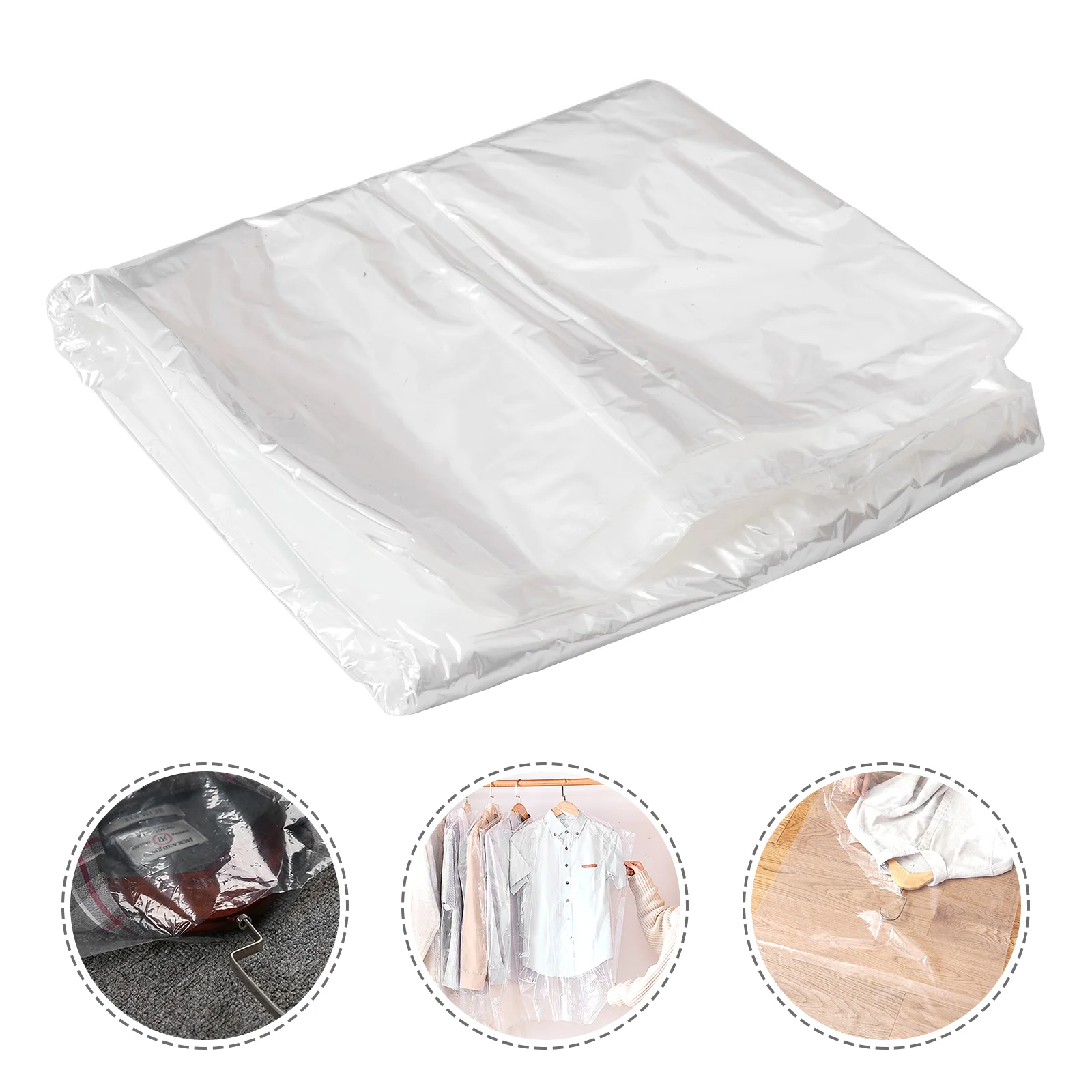 30 Pcs Dry Cleaning Launderette Bag Handbag Organizer Garment Cover Travel Clothes Man Tote