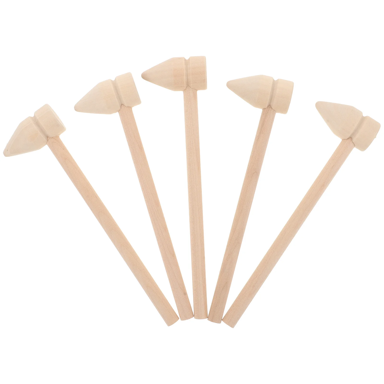 Mini maillets légers en bois, 5 pièces, bords lisses, sûrs pour enfants, entraînement des mains, exercice, accessoire de jeu, blocs de construction, petits
