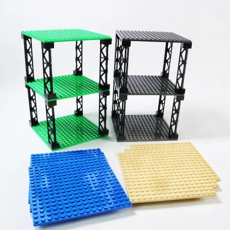 16x16 Double Sided Baseplates Durable 3pcs BuildingBlocks Toys Creative City Plates Plastic Blocks DIY Educational Kids gifts