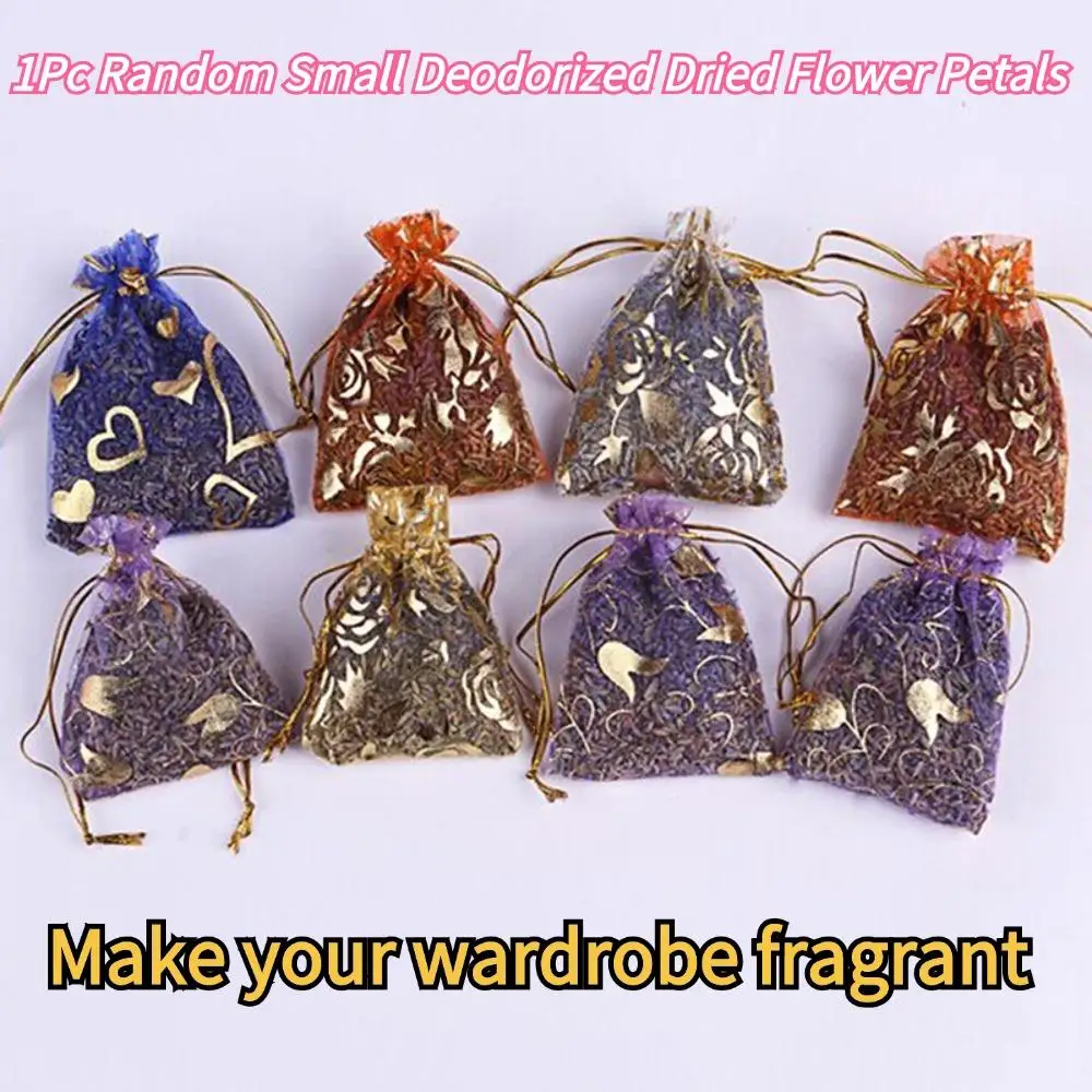 1Pc Random Small Deodorized Dried Flower Petals Pure Natural Lavender Dried Flower Fragrance Bag Aromatherapy Sachet