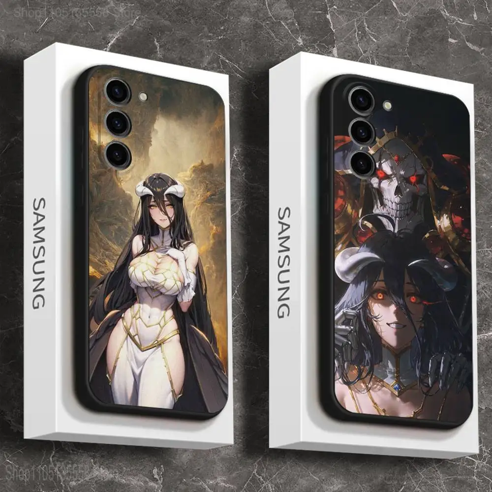 

Anime A-Albedo O-Overlord Phone Case For Samsung Galaxy A 73,72,51,53,52,71,22,5G,Note,J7,8,9 Soft Black Cover