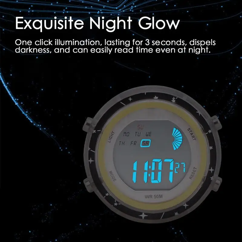 Motorcycle Digital Clock Waterproof Stick-On Dashboard Watch high temperature resistant Mini Luminous Dial Clock for Car Truck