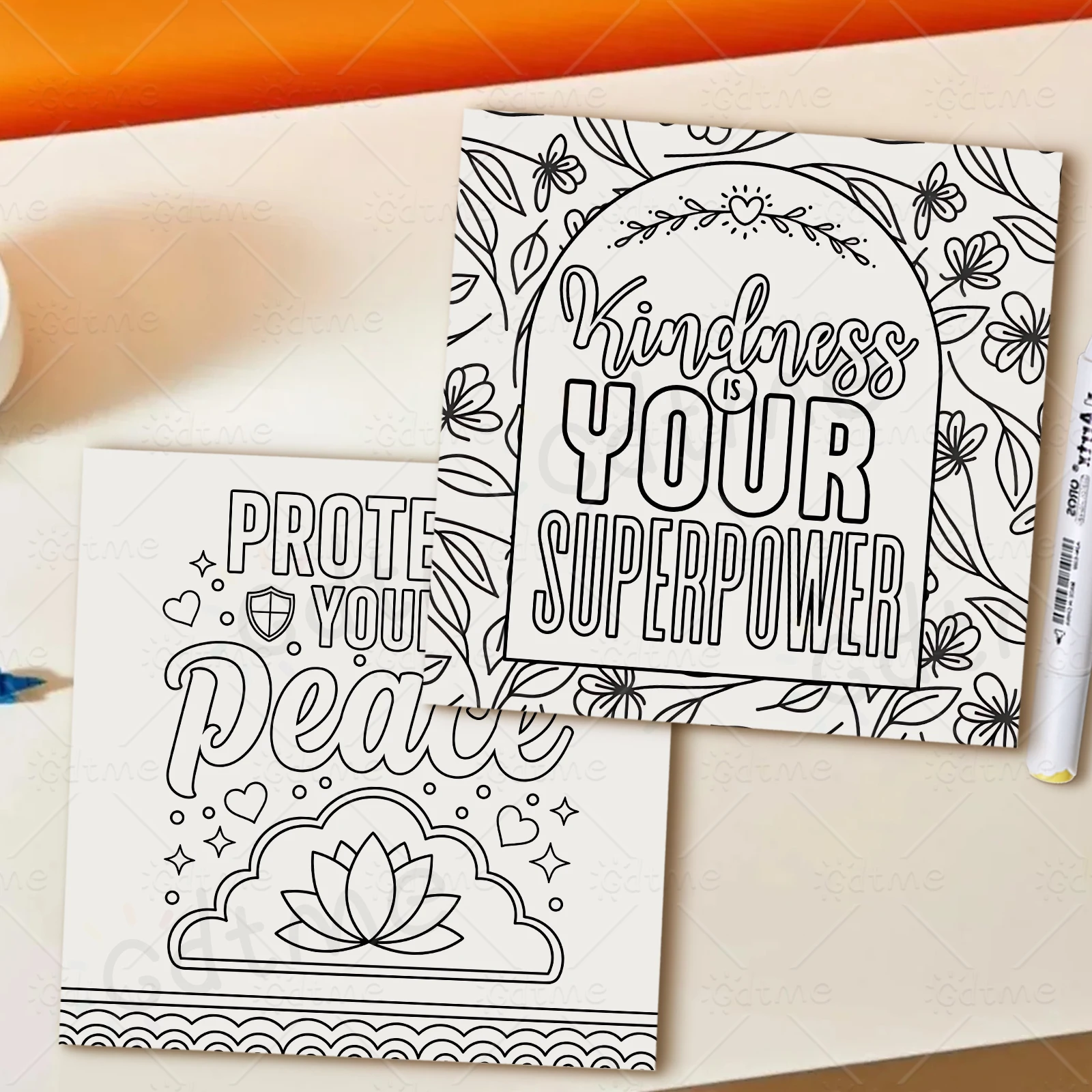 كتاب تلوين الصحة العقلية للبالغين يخفف التوتر جريئة وسهلة DIY كتب رسم فنية ذاتية اللوحة #5