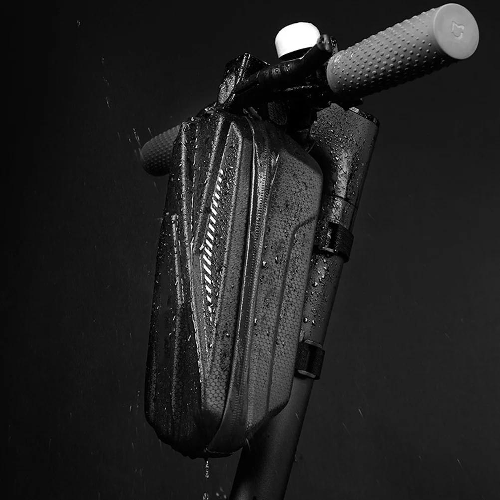 

2L Hard Shell Eva Handlebar Bag Waterproof Bike Frame Mount for Phone Keys Glasses Cycling Storage with Reflective Safety Design