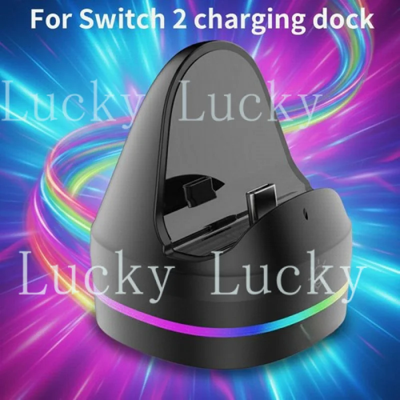 f  Portable Charging Dock with RGB for Switch 2 Console M9A1 A1D2