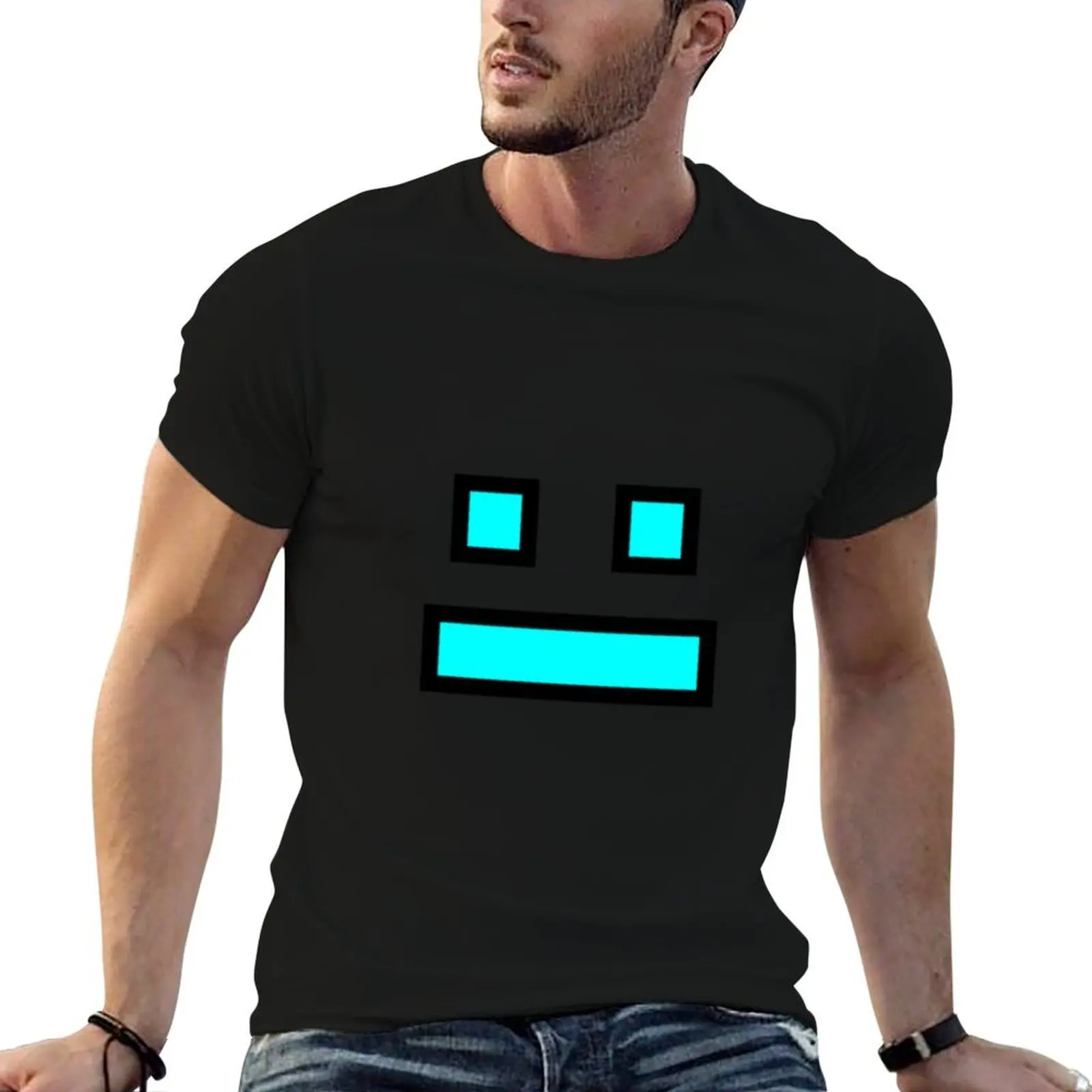 

Geometry Dash T-Shirt t shirt man luxury cotton tshirt 100% t shirts for man pack cotton T-shirt
