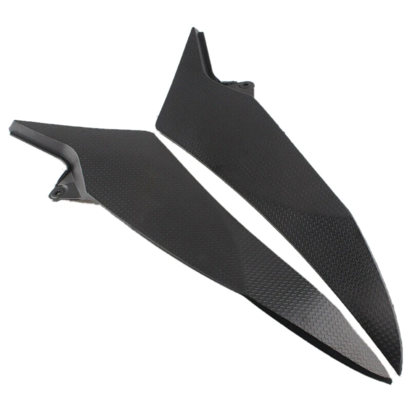 Panel penutup samping tangki Gas hitam sepeda motor Cowl Trim Fairing untuk Yamaha YZF R1 2009-2014 YZF-R1 YZFR1