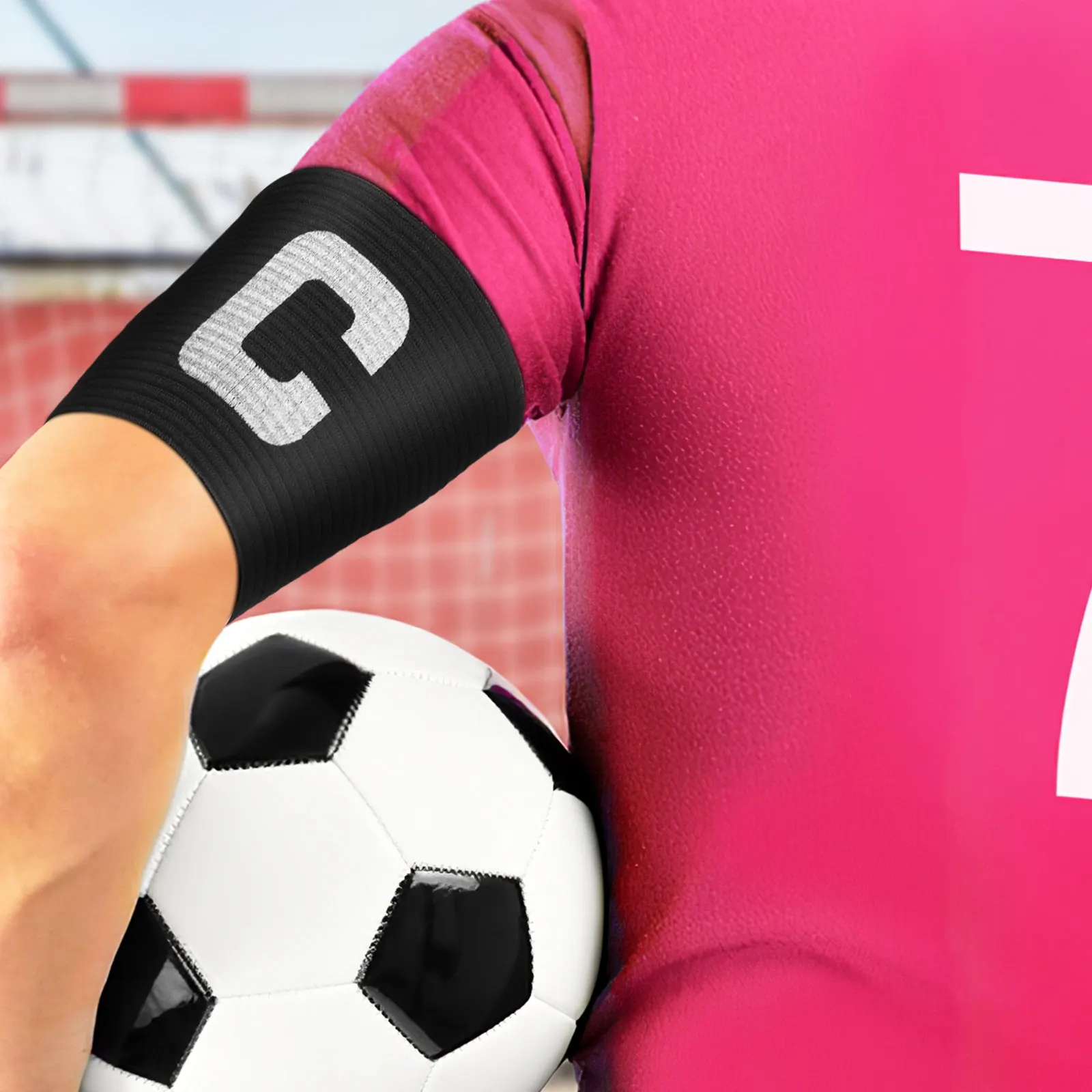 2pcs Captain Bands Soccer Adult Football Captain Armband Professional Team Leader Arm Band Elastic Sports Player Armbands view 3