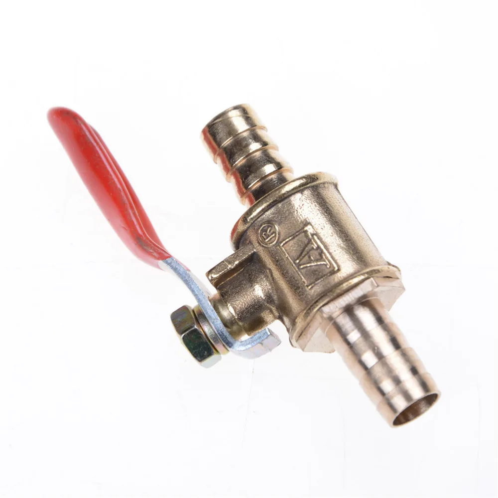 1/4ท่อ Barb 6มม.-10มม.ท่อ Barb Inline ทองเหลืองน้ำเชื้อเพลิงแก๊ส Line ปิดบอลวาล์ว Fiting Pipa