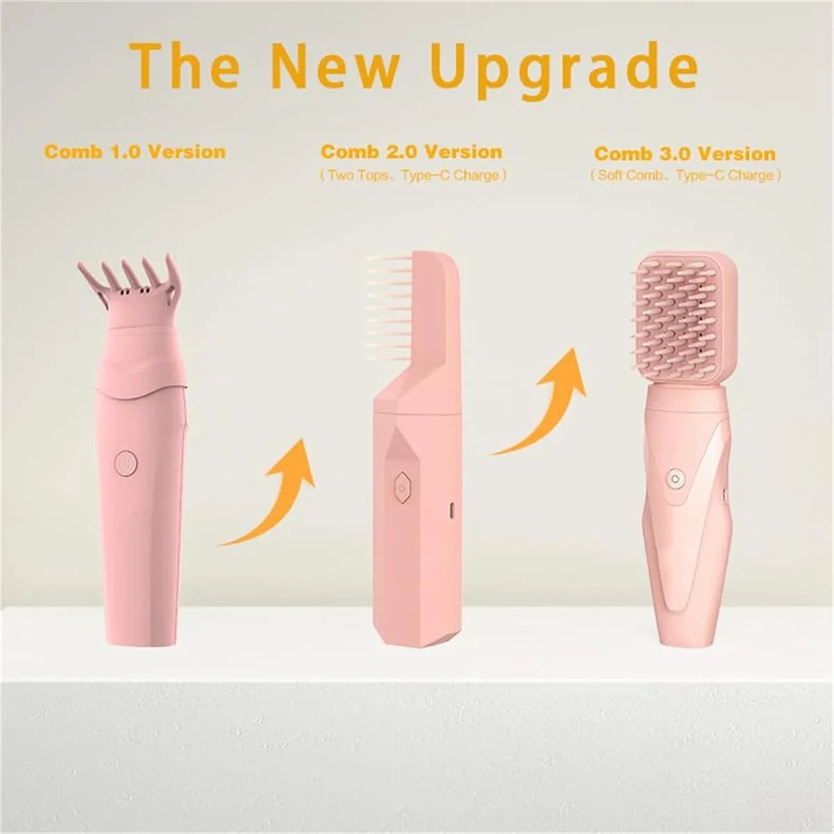 Bruciatore di incenso elettronico 2 In 1 con testa A pettine In gomma morbida aromaterapia con testa massaggiabile Bakhoor mediorientale, A